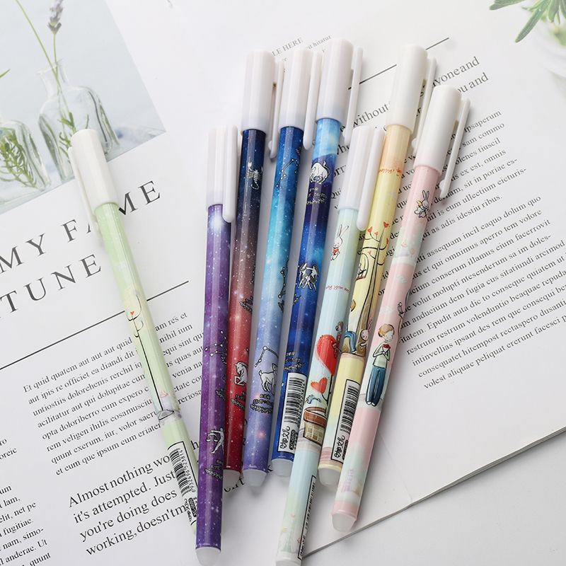 New Tiktok celebrity personality 12 constellations star neutral pen office learning pen signature pen