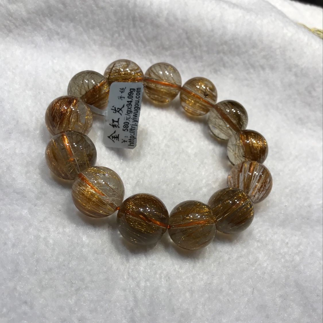 （天然居珠宝）金红发手链1.7产品图