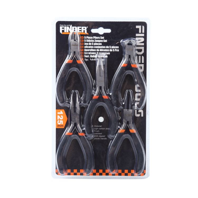 Finder tools 5PC plastic handle mini pliers (with top cut) manufacturer direct sale thumbnail