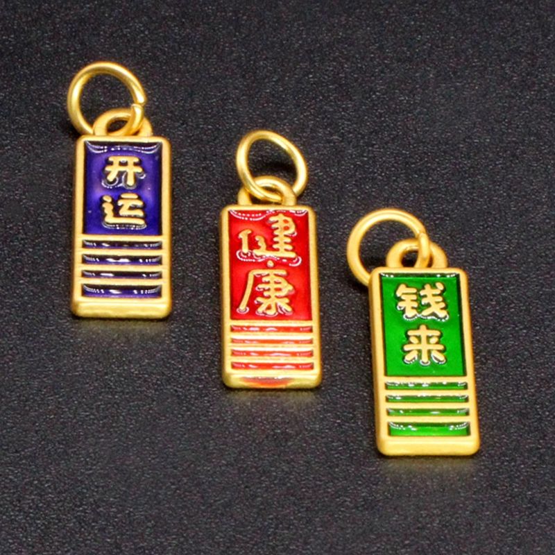 Alloy drop blue enamel antique DIY accessories pendant king Thai Blue 17*6 auspicious pendant 240 thumbnail