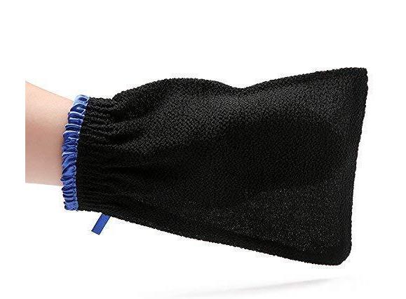 Black Single-Layer Bath Gloves Specification drawing