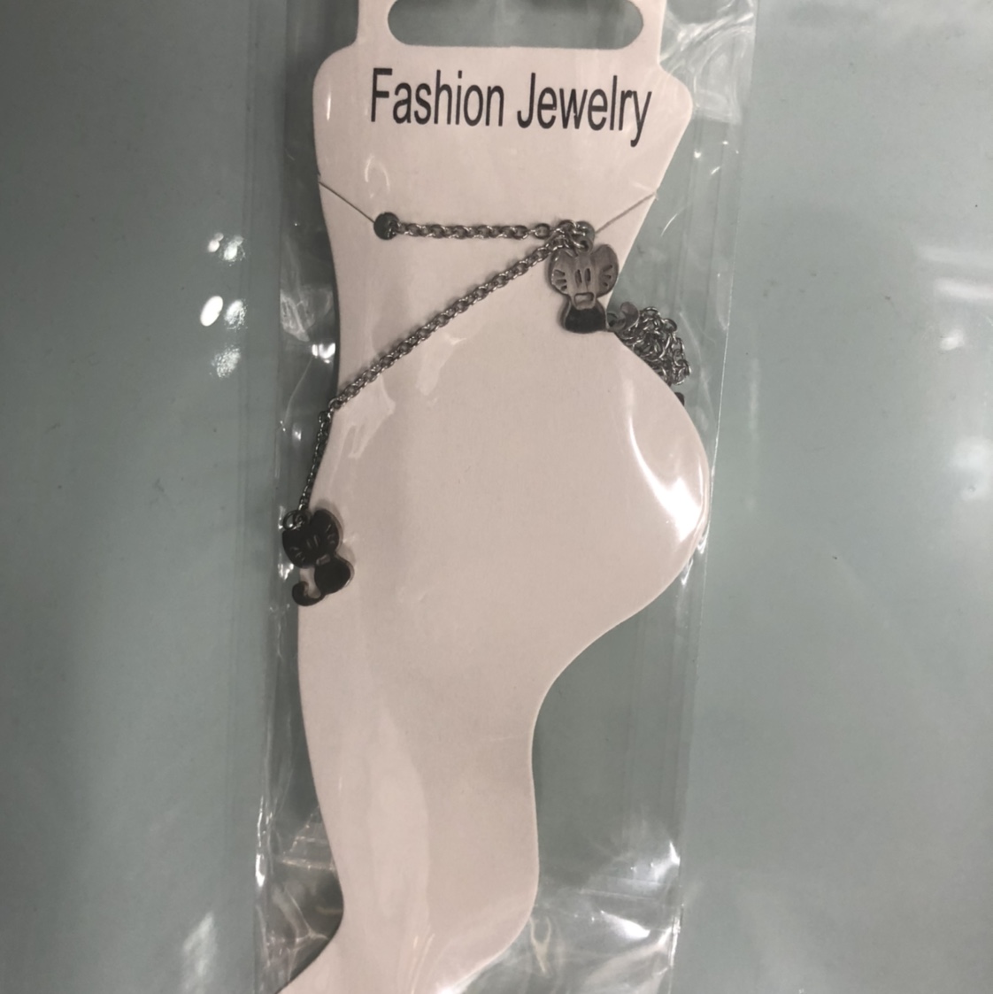 不锈钢猫头脚链图