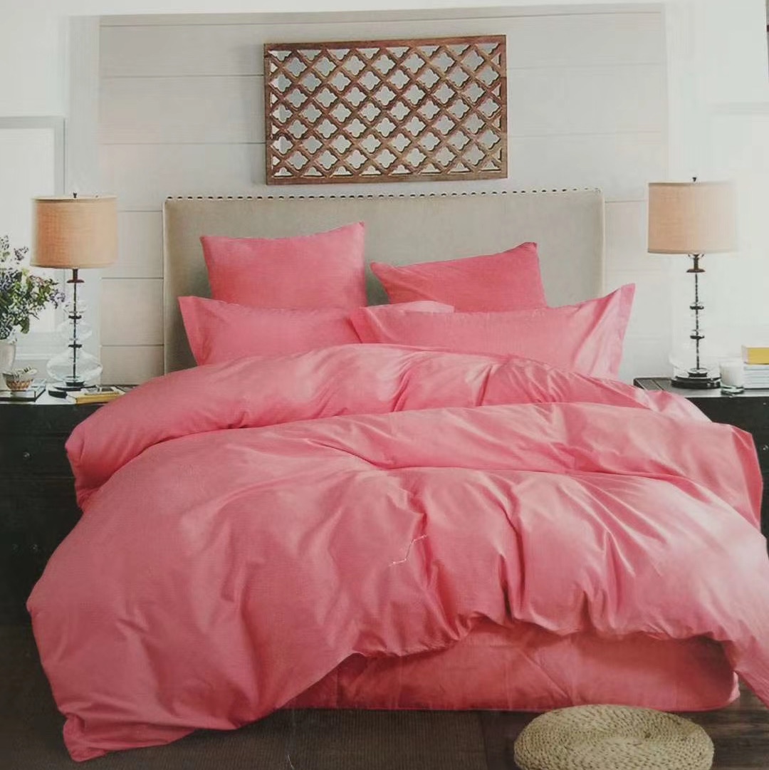 Four-piece bedding sets in solid colors with a brushed finish are popular products in street stalls, supermarkets and foreign trade Application Scenario