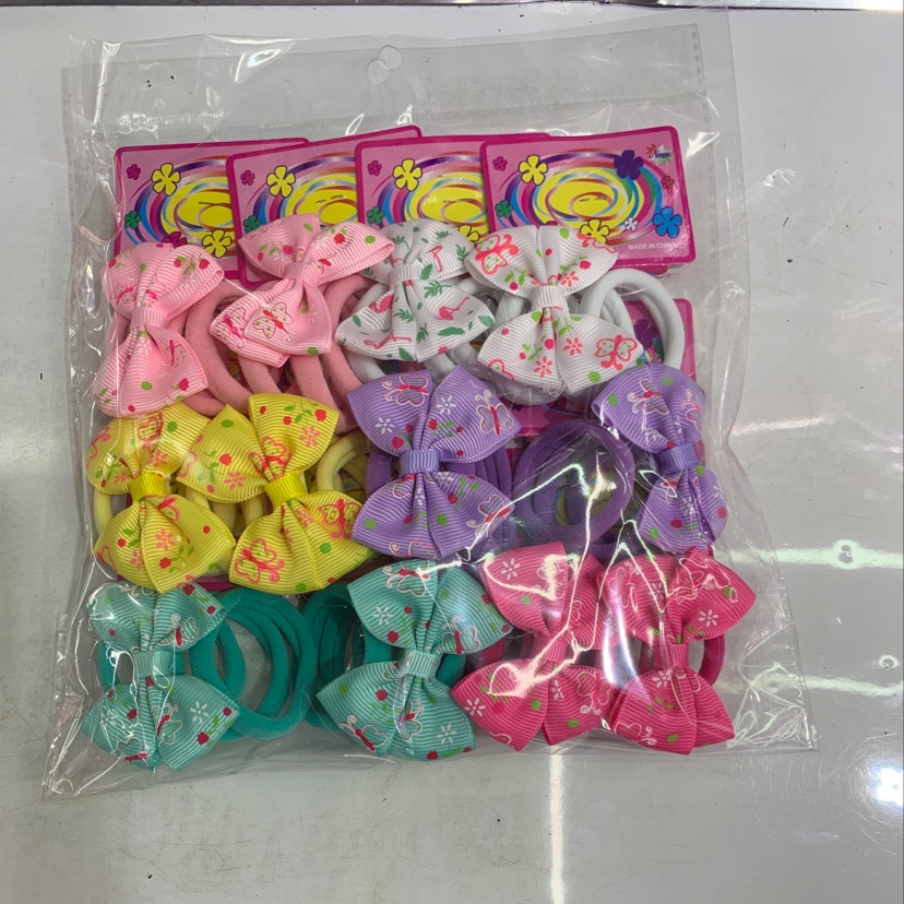 Butterfly double bow tie glued rubber band thumbnail