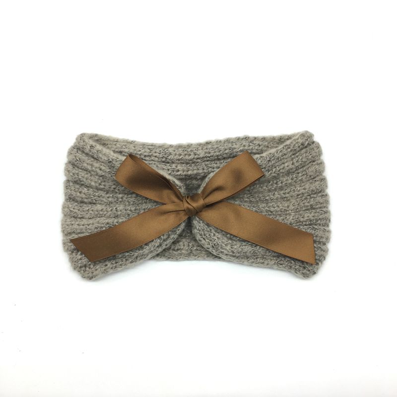 毛线发带秋冬外出复古宽边头饰品编织洗脸头巾女网红针织发箍详情图4