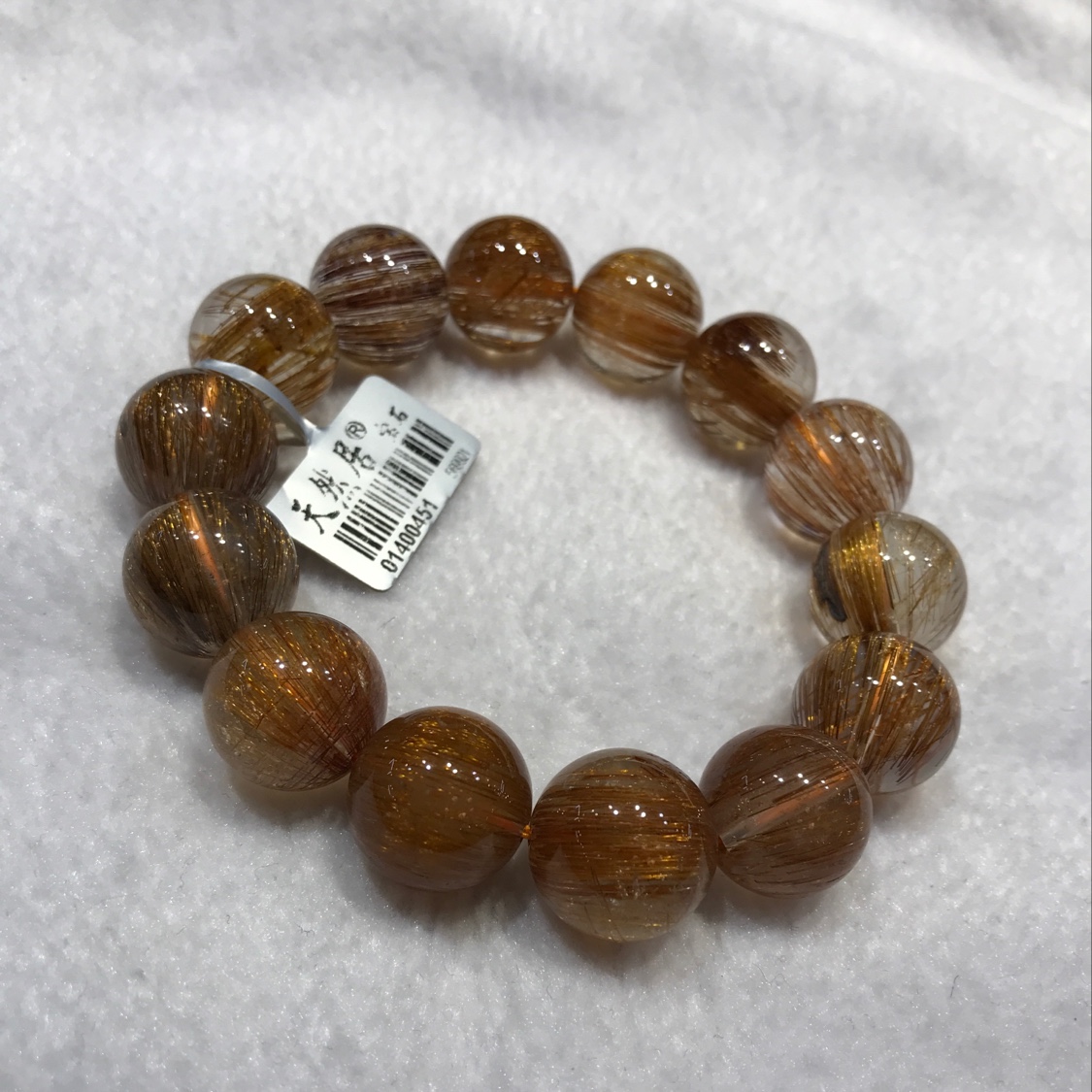 （天然居珠宝）金红发手链 1.7