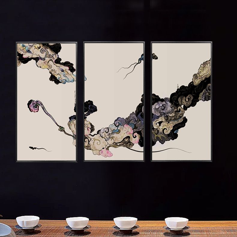 Xiangyun Ruyi New Chinese-style hanging paintings, living room Zen decorative paintings, sofa background wall three-panel paintings, factory direct sales and wholesale Application Scenario