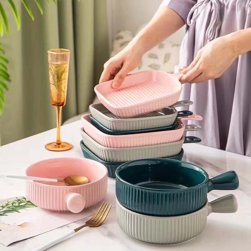 网红烤盘 色釉烤盘 陶瓷烤盘 广告定制 礼品定制详情图10