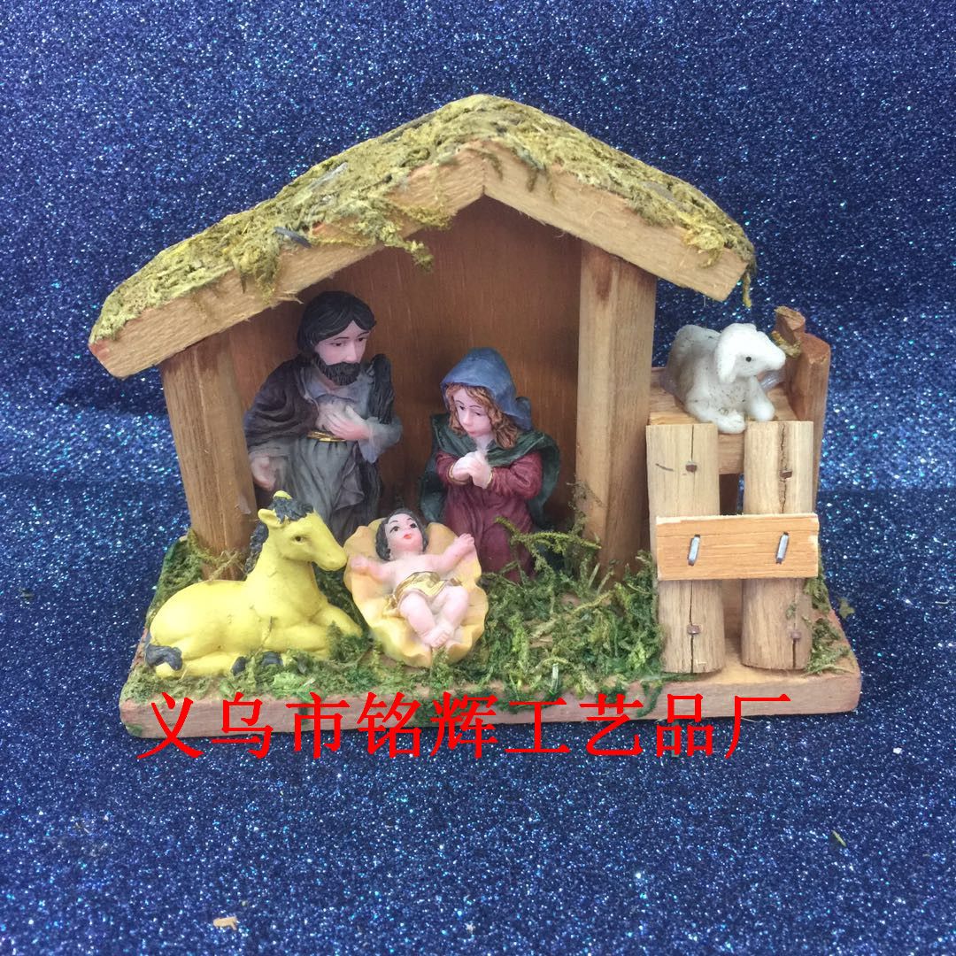 European-style resin handicrafts for foreign trade, decorative ornaments for Jesus Church, figure psychological sand table decoration techniques detail image 3