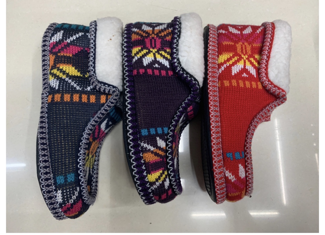 Knitted jacquard cotton shoes for home use undefined