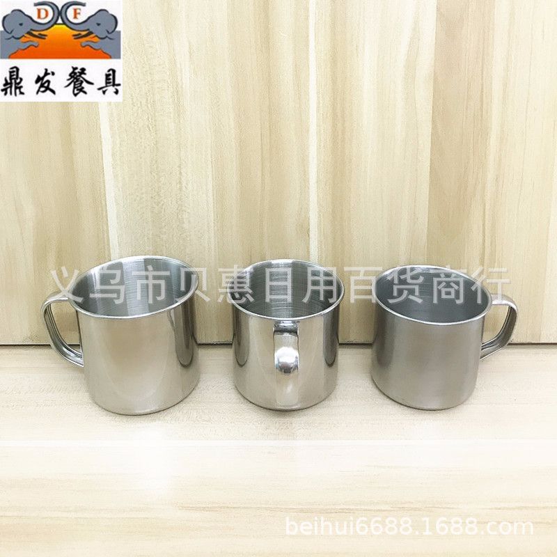 Manufacturers direct dingfa tableware 7cm mouth cups stainless steel cups children's cups gargle thickened mouth cups