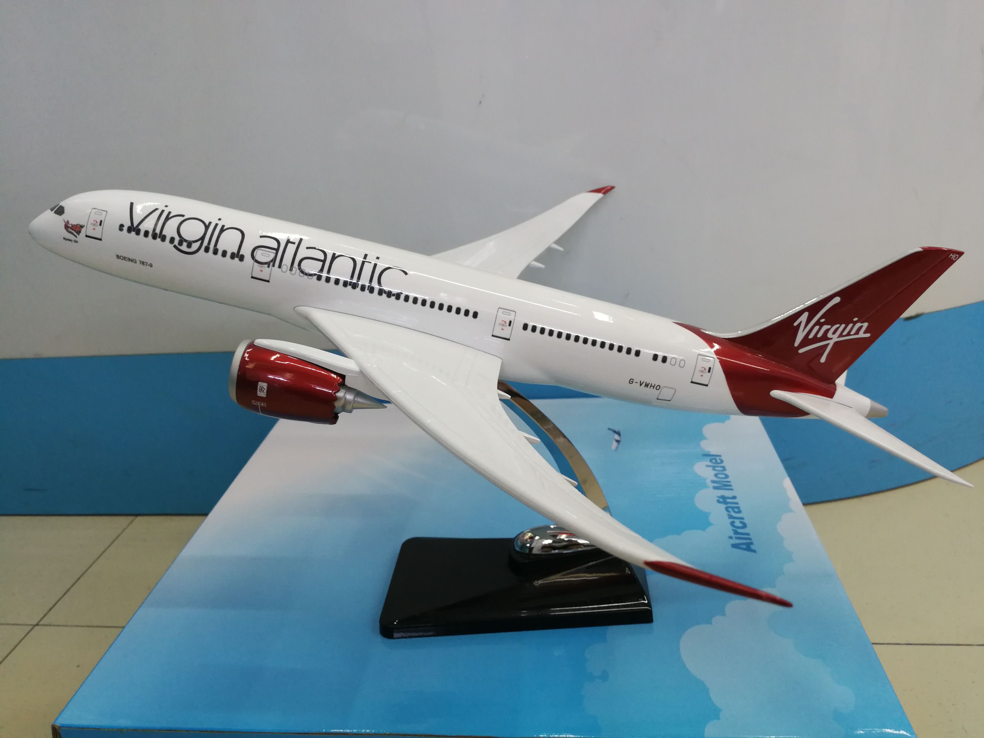 Model aircraft (Virgin Atlantic B787) simulation aircraft model synthetic resin model aircraft model