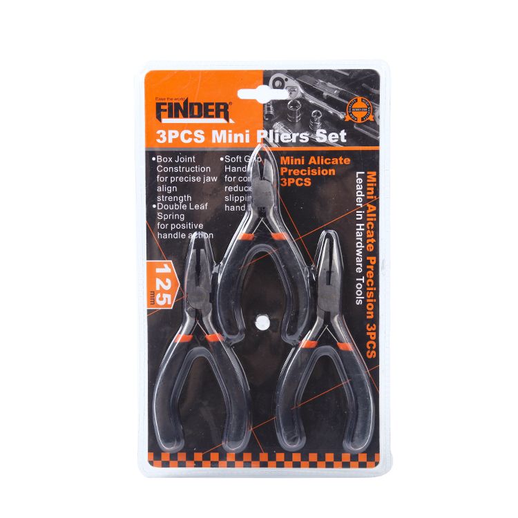 3PC Mini pliers with Plastic Handle (steel/tip/slope) thumbnail