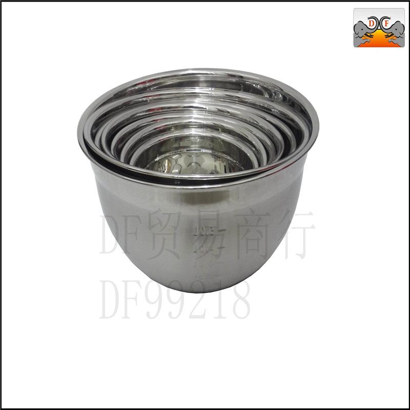 DF99218 Silicone base salad bowl Stainless steel bowl Salad bowl Cooking bowl Beating bowl Salad bowl Cooking bowl Mixing bowl Dressing bowl and basin DF TRADING HOUSE