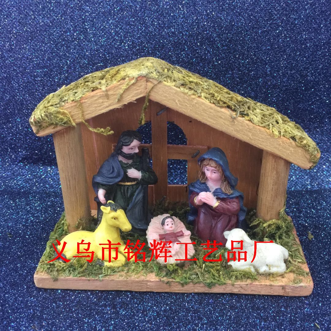 European-style resin handicrafts for foreign trade, decorative ornaments for Jesus Church, figure psychological sand table decoration techniques detail image 4