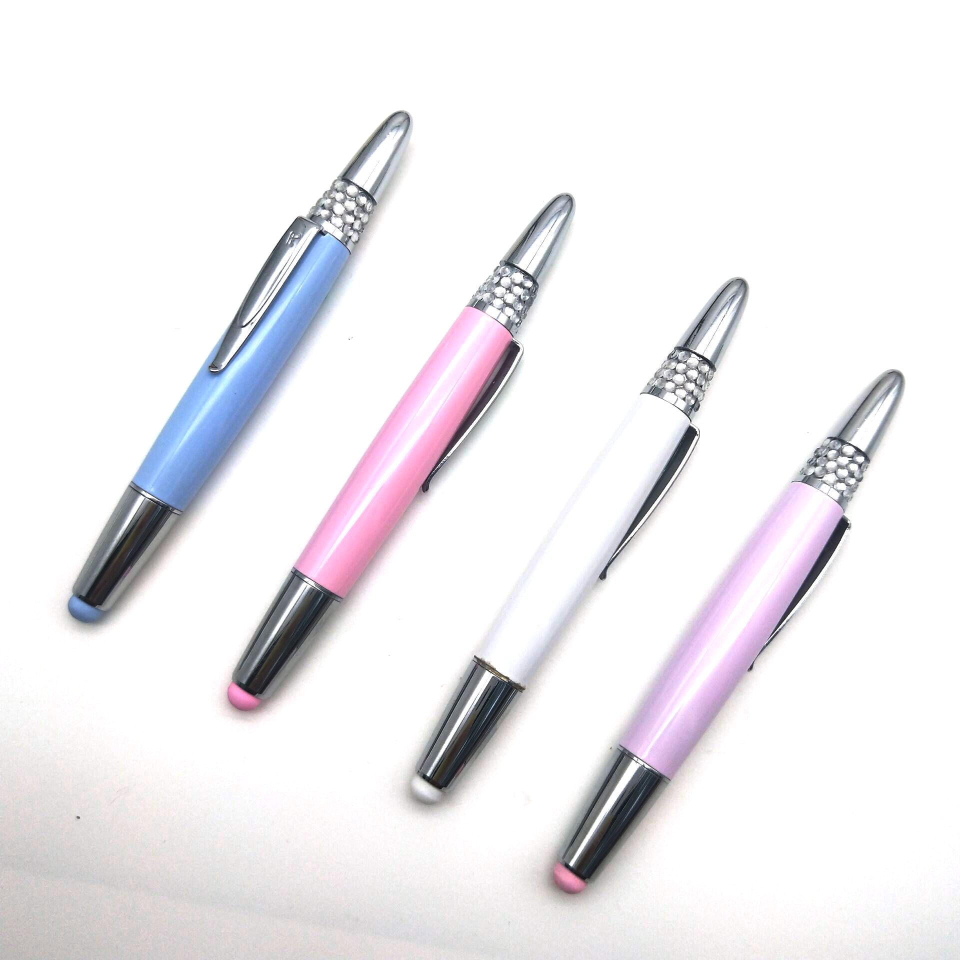 Creative short touch screen round bead crystal pen thumbnail