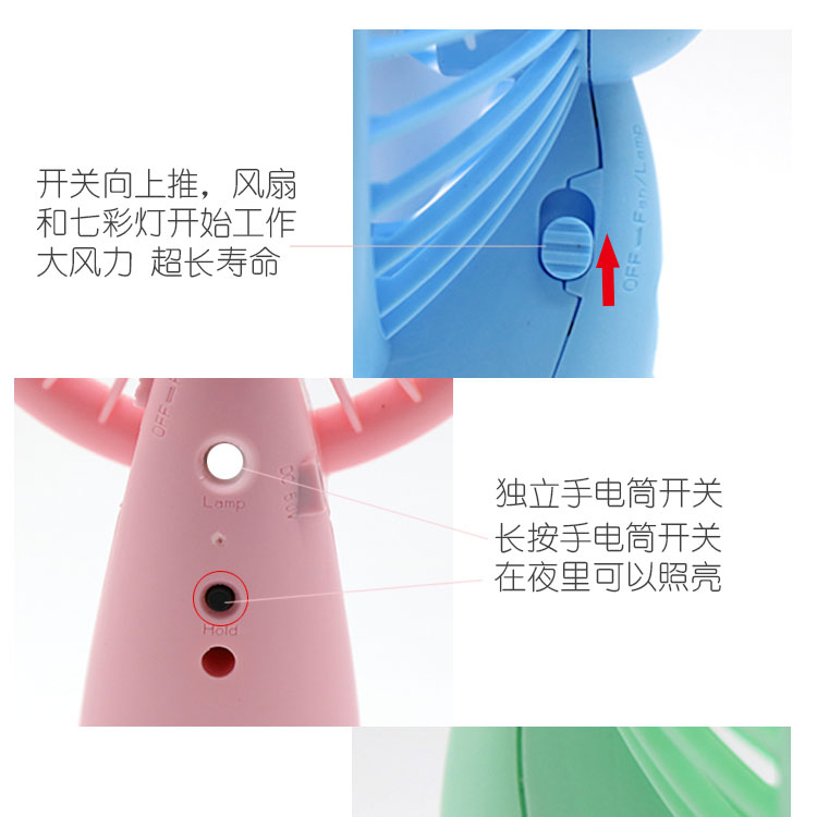 手持迷你小风扇便携式 迷你USB小型学生风扇 宿舍静音桌面办公室详情图4