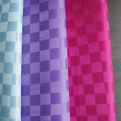 Special offer new product factory direct sales jacquard water Cube dyed polyester fabric cosmetic bag fabric in stock supply details Picture
