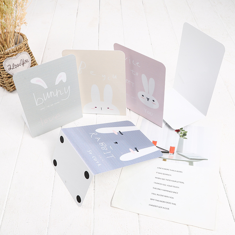 Multicolored cartoon rabbit ear printed bookstand