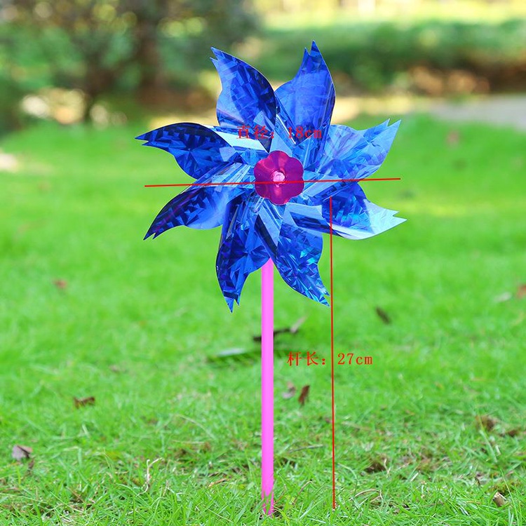 新款热卖儿童玩具大八角塑料风车园林户外活动装饰八角风车批发白底实物图