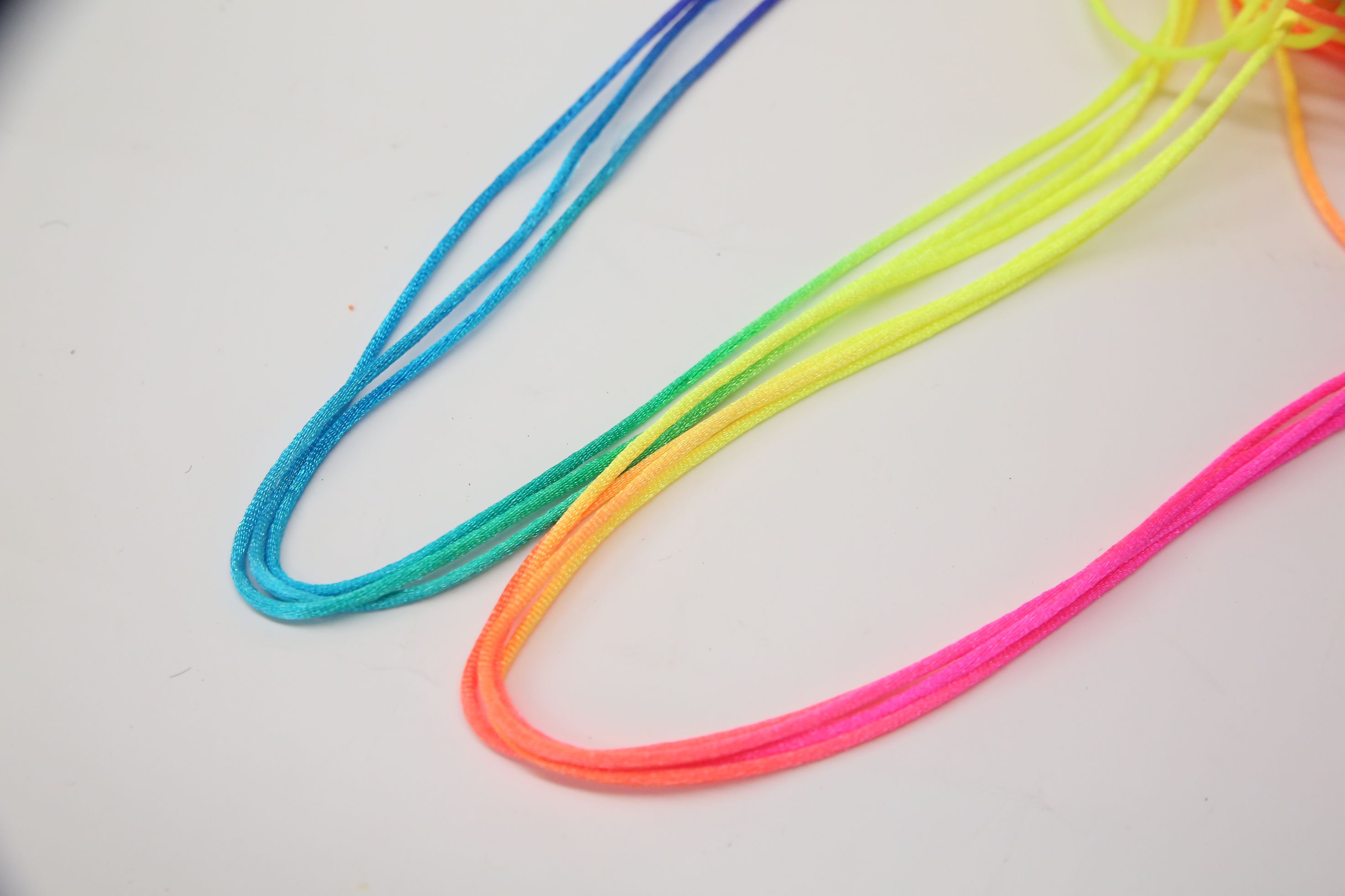 No. 6 Polyamide Colorful Rope, 2Mm Rainbow Rope, Braided Bracelet Rope, Braided Hair Rope details Picture