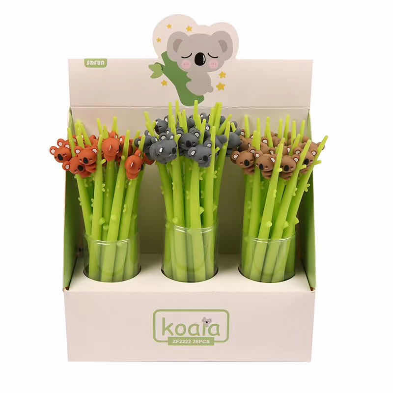 Korean stationery creative silicone cute Koala neutral pen Tree climbing animal koala Swinging pen pen