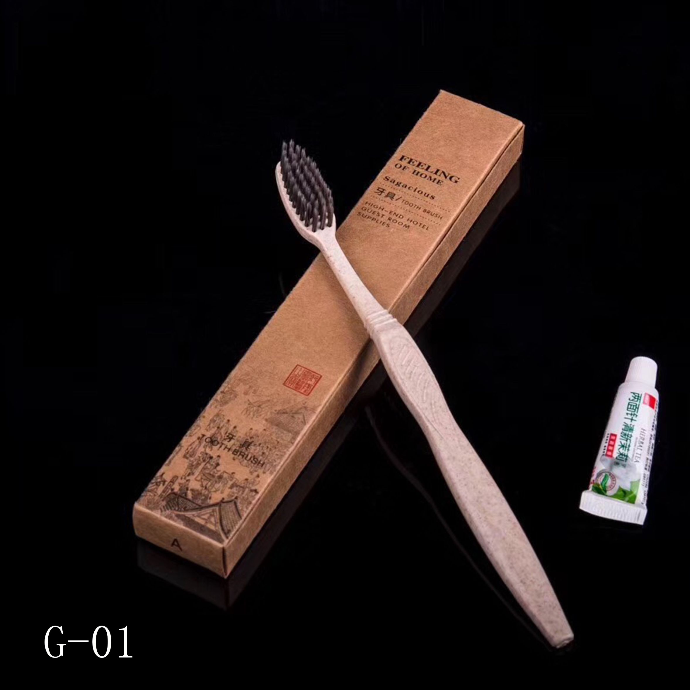 Star hotel Guest House Disposable slippers toothbrush toothpaste set hotel cowhide paper box toiletries currency
