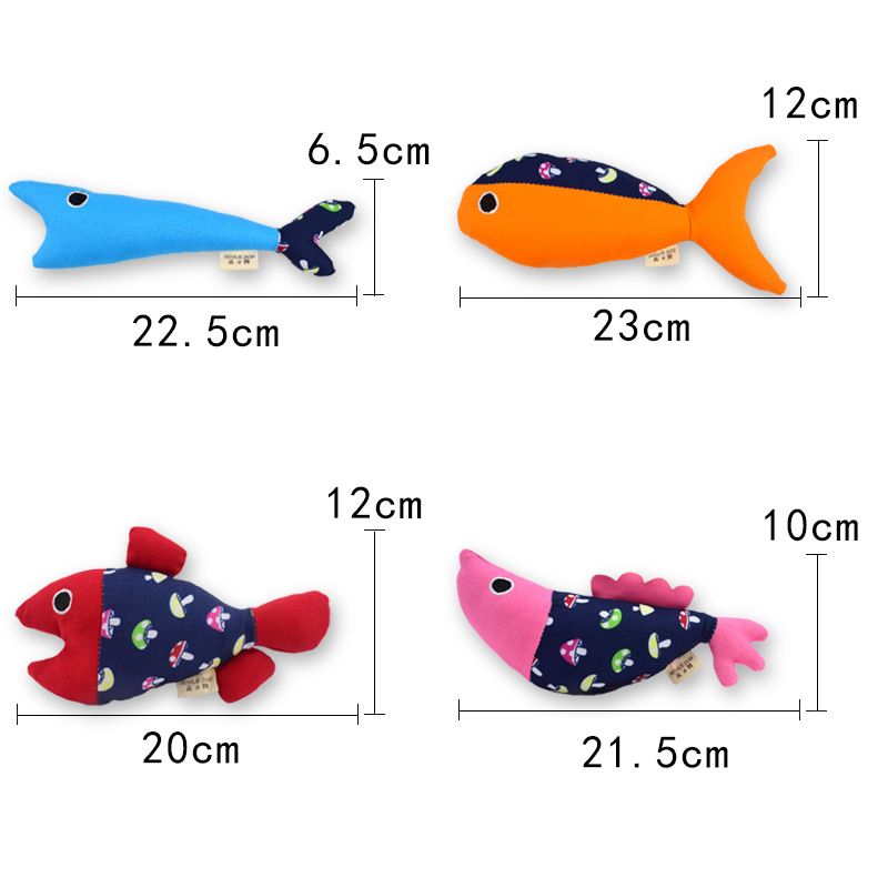 New cat toys, cotton catnip, little fish, sound-making toys, claw grinding, biting, and cat teasing pillows, in stock for wholesale Application Scenario