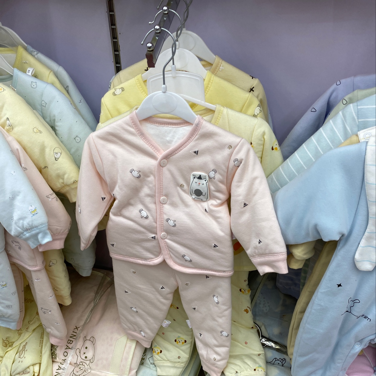 Xinbaoyuan Spring and autumn pure Antarctic cotton button-down red pure cotton baby clothes for newborns Specification image