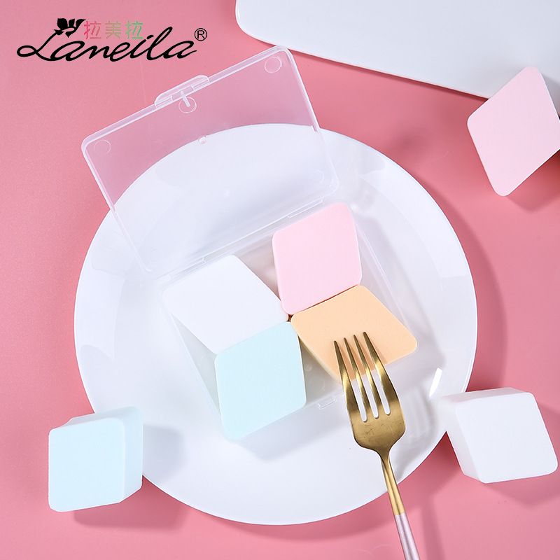Polyurethane water-soaked 4-piece independent bagged diamond-shaped powder puff makeup and contouring sponge A80033 Application Scenario