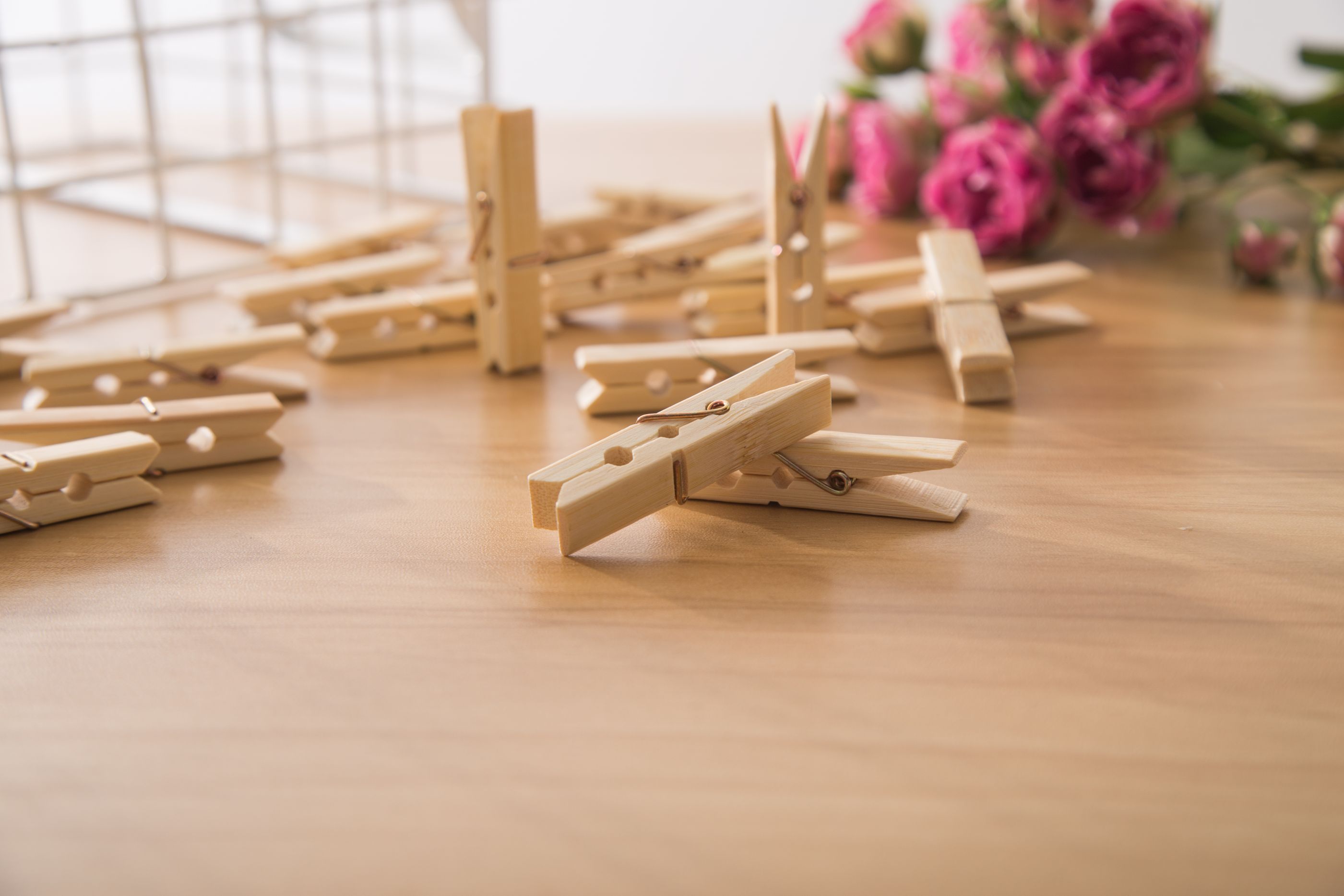 竹制小竹夹裤夹食品夹多用晒衣两晾衣夹多功能多用固定防风夹20装详情图1