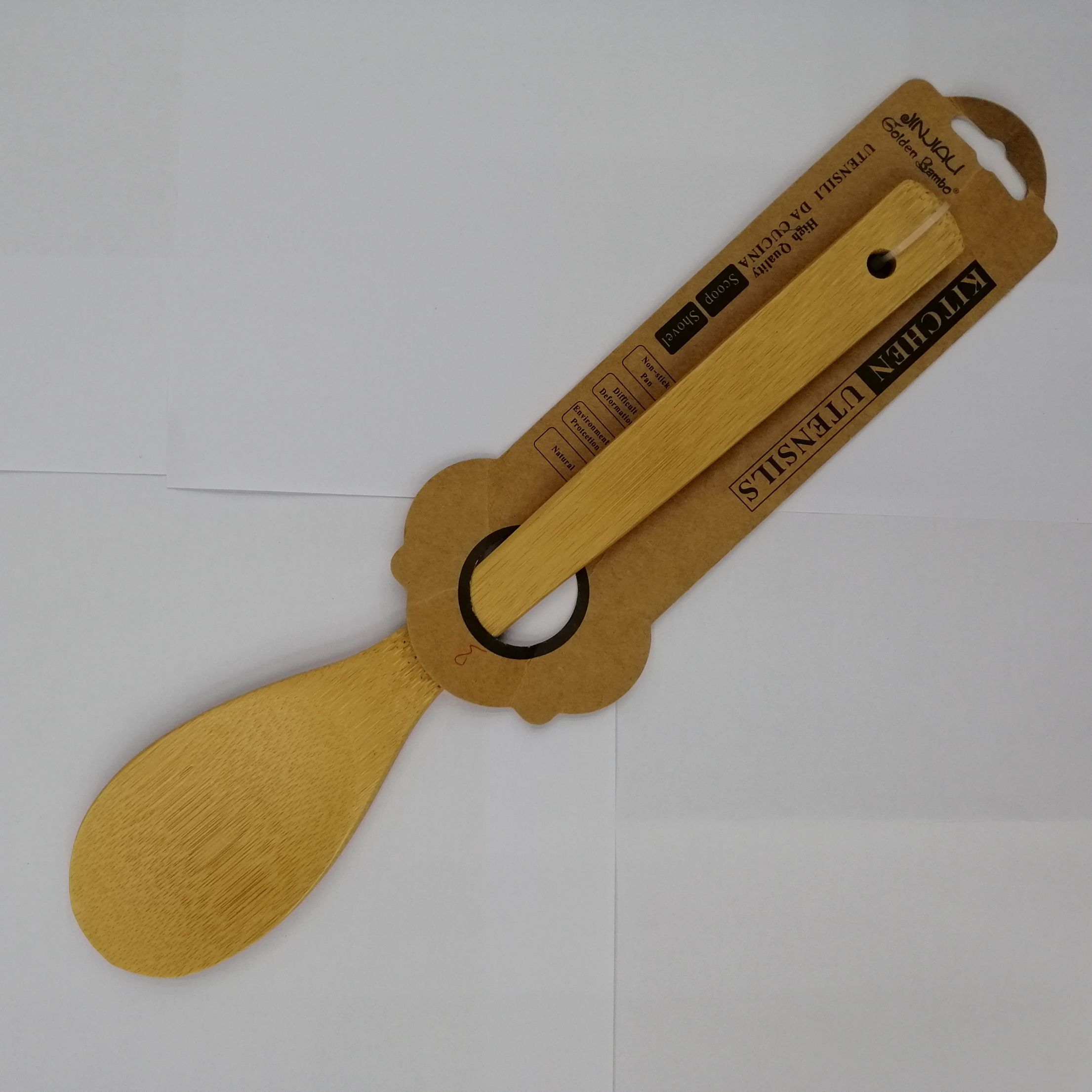 Genuine bamboo ladle handle household utensils non-stick pan thumbnail