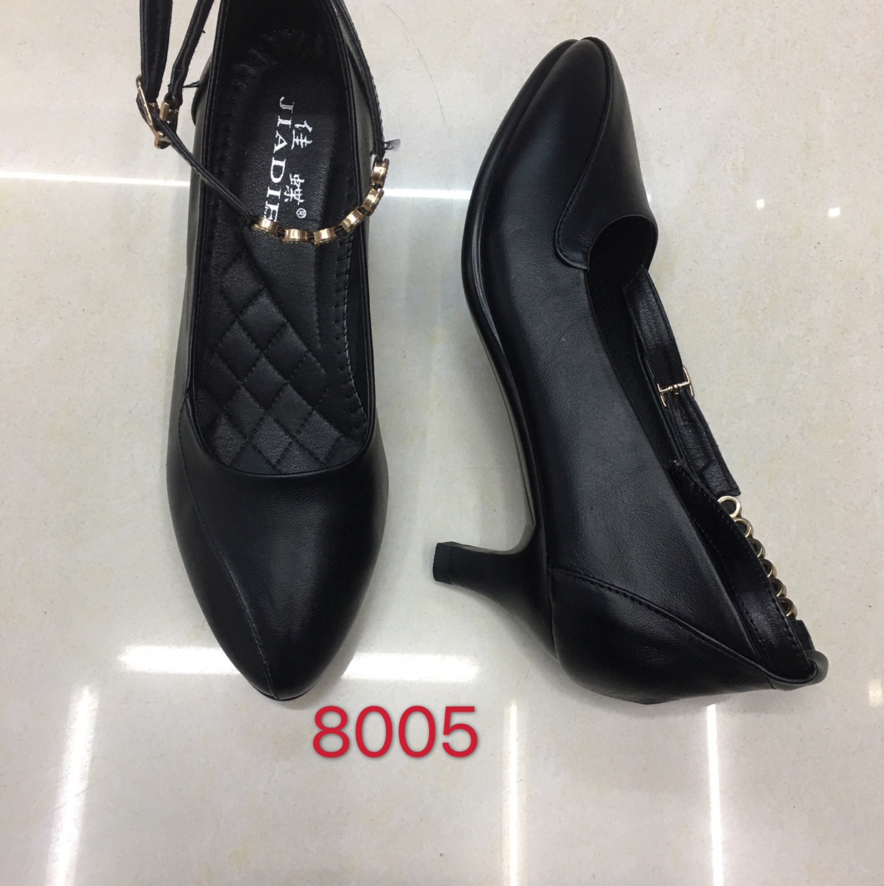 Genuine leather single shoes