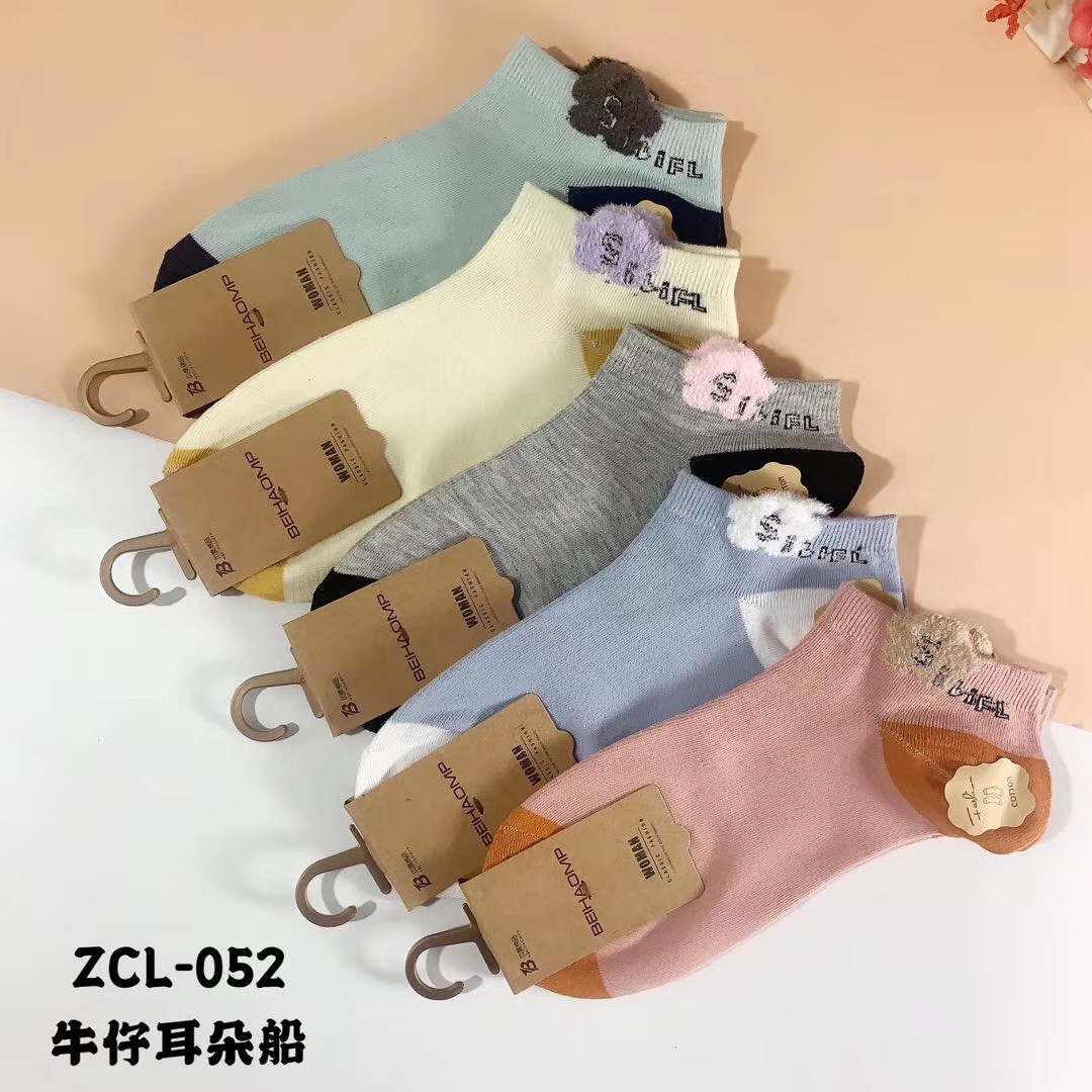 袜子女士纯棉浅口船袜春秋季卡通详情图7