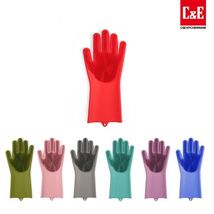 C&E创艺厨具六色系列魔术硅胶手套洗漱洗碗厨房神器 手套  多功能手套 家务手套