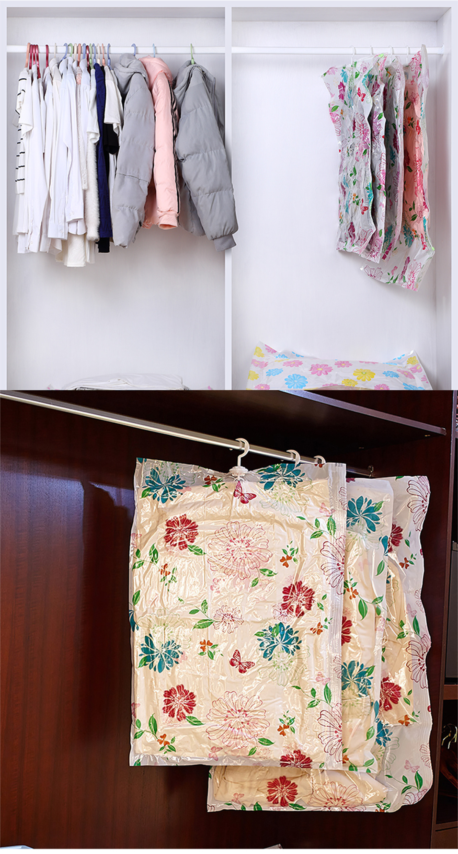 出口外贸衣服真空挂衣袋悬挂式真空压袋【70*145cm】详情图7