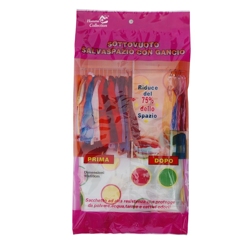 出口外贸衣服真空挂衣袋悬挂式真空压袋【60*90cm】