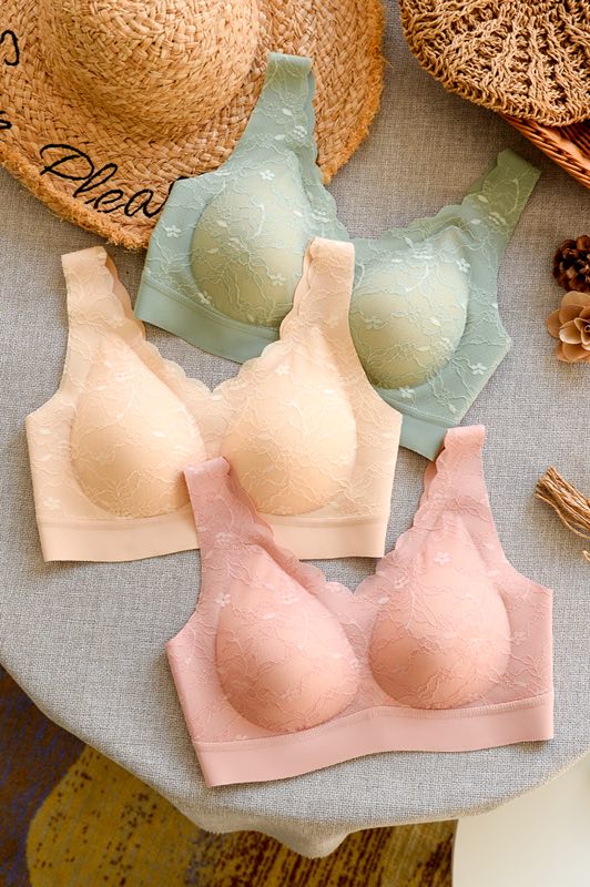 Latex Seamless Breathing Bra Sleep Bra details Picture