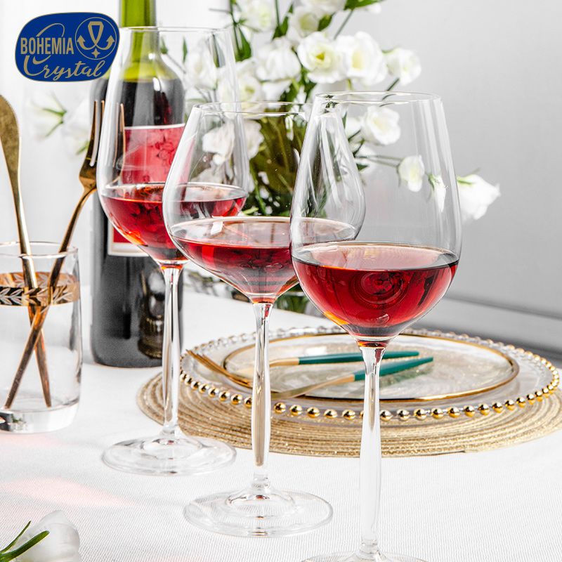 波西米亚 莱克斯(Crystalex)捷克进口无铅水晶红酒杯40754/570ML