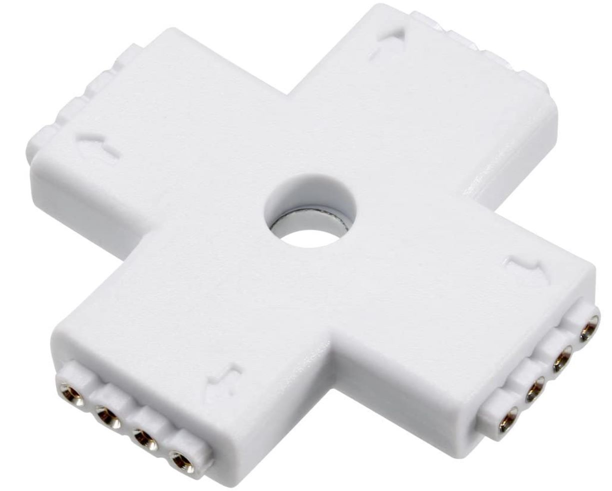 Cross Shape 4P 10mm 5050 LED Light Strip Connector