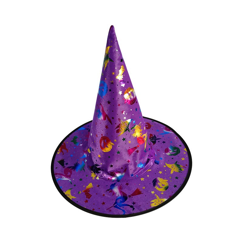 Halloween products: Children's Day Masquerade party, gilded gold witch hat, cosplay performance props, magician hat undefined