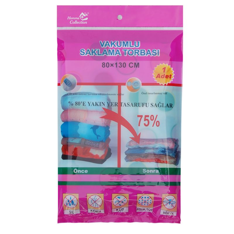 Vacuum compression bag storage bag large quilt thickening household clothes finishing bag Turkish 80*130cm thumbnail