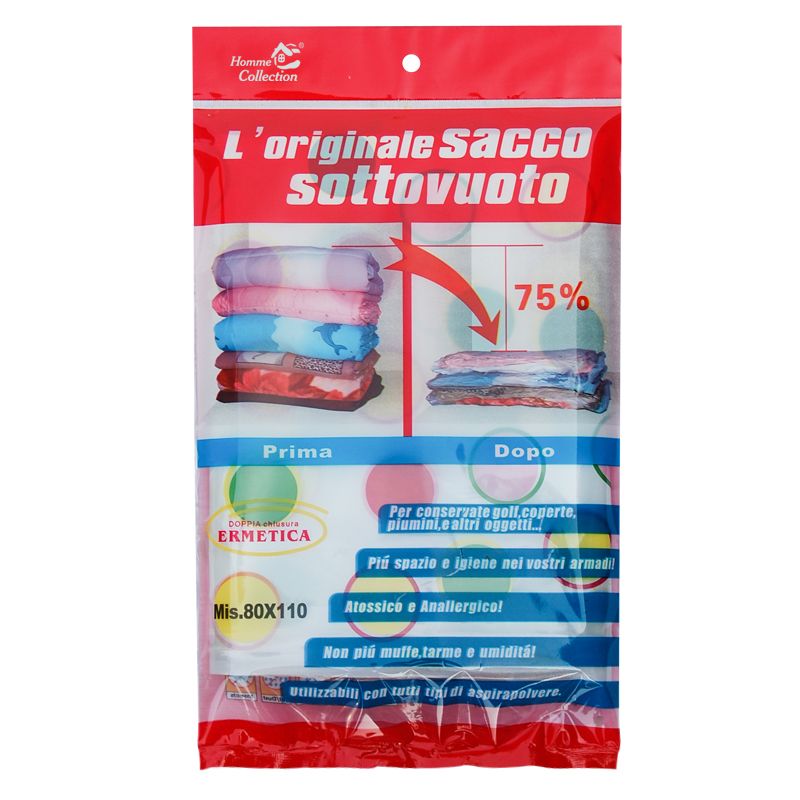 Vacuum compression bag storage and finishing quilts and quilts air extraction household clothes bag Italian 80*110cm thumbnail