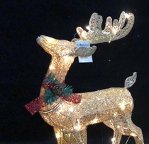 60CM iron frame wrapped cloth Christmas deer decoration