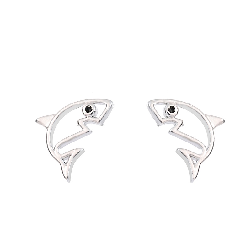 Chenlong jewelry S925 sterling silver shark ear stud K0680-20 thumbnail