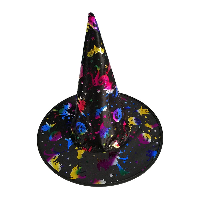 Halloween products: Children's Day Masquerade party, gilded gold witch hat, cosplay performance props, magician hat undefined