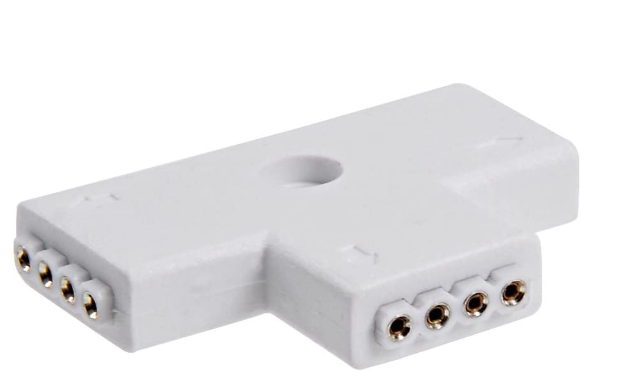T Shape 4 Pin 10mm 5050 LED Light Strip Connector