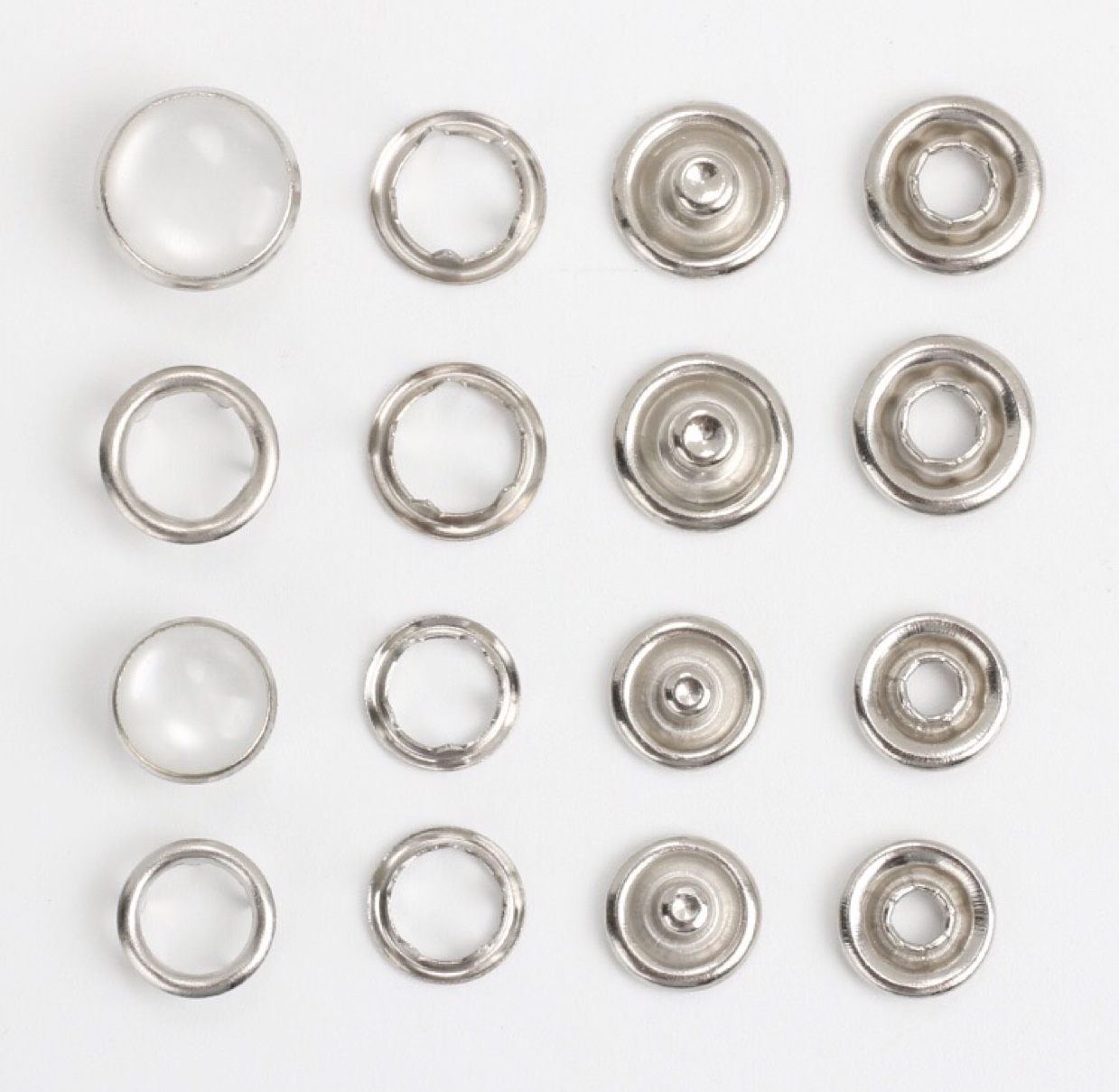 diy metal concealed buttons for a new 9.5/11mm hollow pure copper pearlescent five-claw button one-piece baby dress Application Scenario