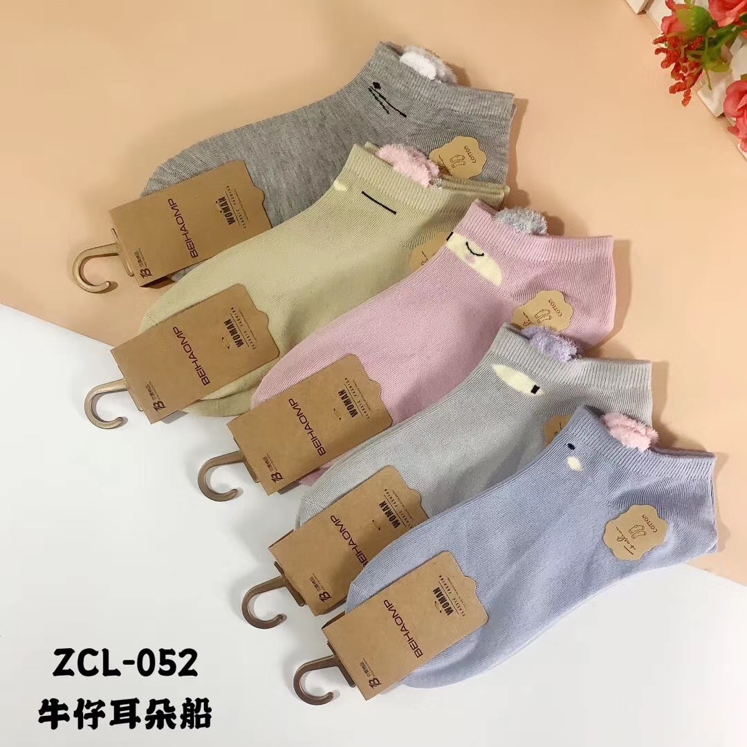 袜子女士纯棉浅口船袜春秋季卡通详情图9