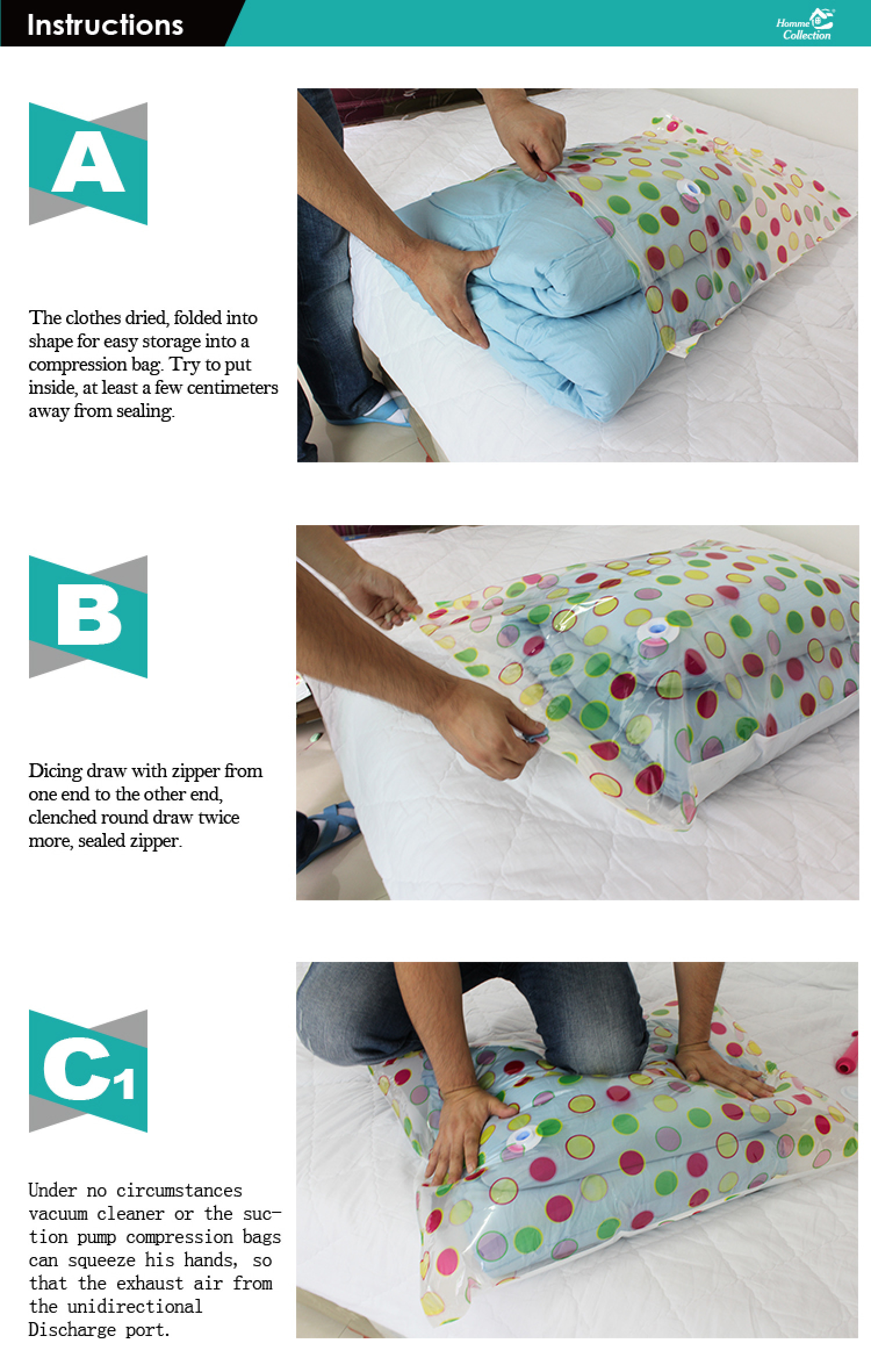 抽真空压缩袋收纳袋子装被子衣服羽绒服抽气收纳袋英文55*80cm详情图6